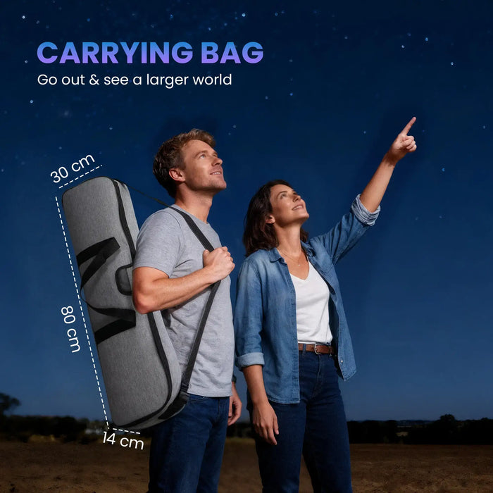 Astronomical Telescope – 80mm Refractor | Beginner Stargazing Scope with Tripod OUTSUNNY - Little and Giant Explorers Outsunny