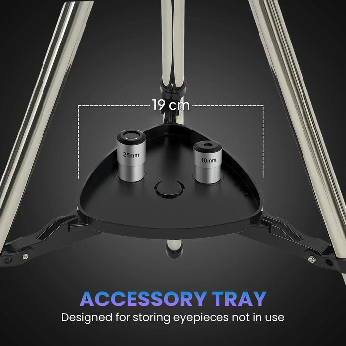 Astronomical Telescope – 80mm Refractor | Beginner Stargazing Scope with Tripod OUTSUNNY - Little and Giant Explorers Outsunny