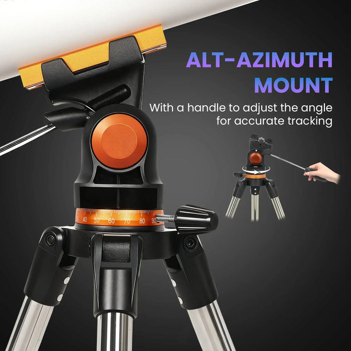 Astronomical Telescope – 80mm Refractor | Beginner Stargazing Scope with Tripod OUTSUNNY - Little and Giant Explorers Outsunny
