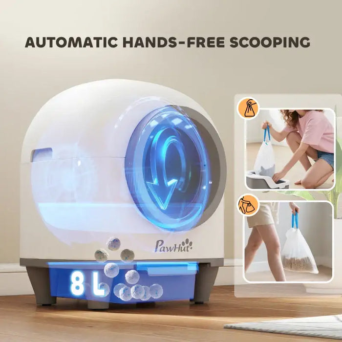 Automatic Cat Litter Box | Self-Cleaning Electric Litter Tray with App Control PAWHUT - Little and Giant Explorers PawHut