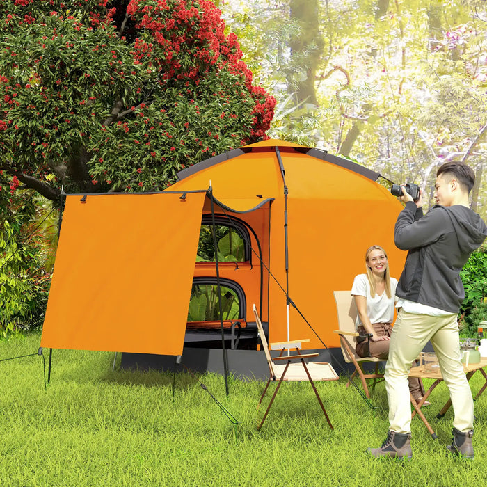 Automatic Pop Up Camping Tent in Orange (2 - 4 persons) - Little and Giant Explorers Outsunny