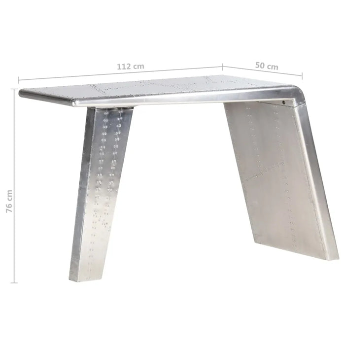 Aviator Desk in Silver and Metal - Little and Giant Explorers vidaXL