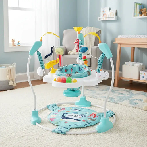 Baby Activity Spinner – 360° Rotating Seat | Adjustable Heights, Interactive Toys and Music Tray COSTWAY - Little and Giant Explorers Costway