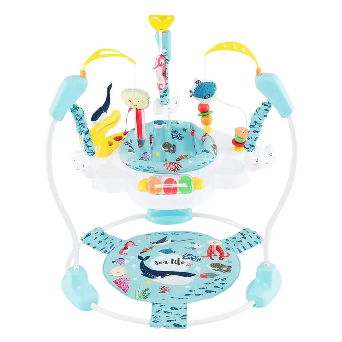 Baby Activity Spinner – 360° Rotating Seat | Adjustable Heights, Interactive Toys and Music Tray COSTWAY - Little and Giant Explorers Costway