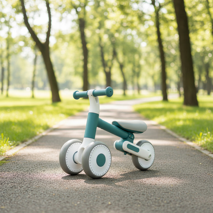 Baby Balance Bike – Blue | Adjustable Seat and Foldable Design Ages 1–3 COSTWAY - Little and Giant Explorers Costway