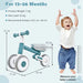 Baby Balance Bike – Blue | Adjustable Seat and Foldable Design Ages 1–3 COSTWAY - Little and Giant Explorers Costway