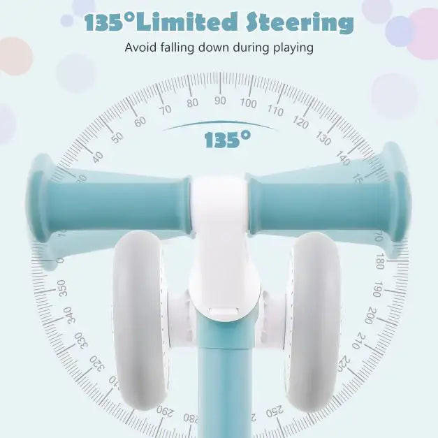 Baby Balance Bike – Blue | Adjustable Seat and Foldable Design Ages 1–3 COSTWAY - Little and Giant Explorers Costway