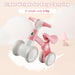 Baby Balance Bike for Toddlers – Pink | 4-Wheel Design - 135° Steering Limit COSTWAY - Little and Giant Explorers Costway