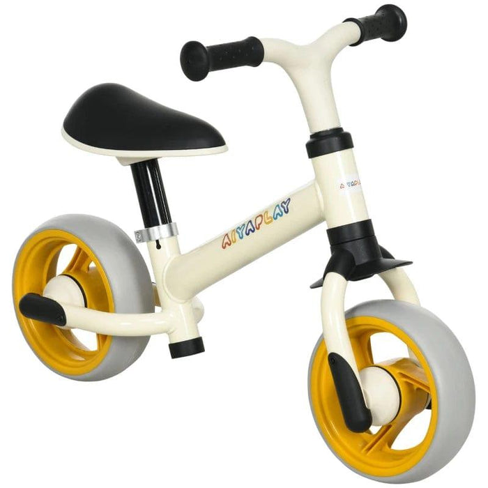 Baby Balance Bike with Adjustable Seat and Puncture-Free EVA Wheels in Orange - Little and Giant Explorers AIYAPLAY