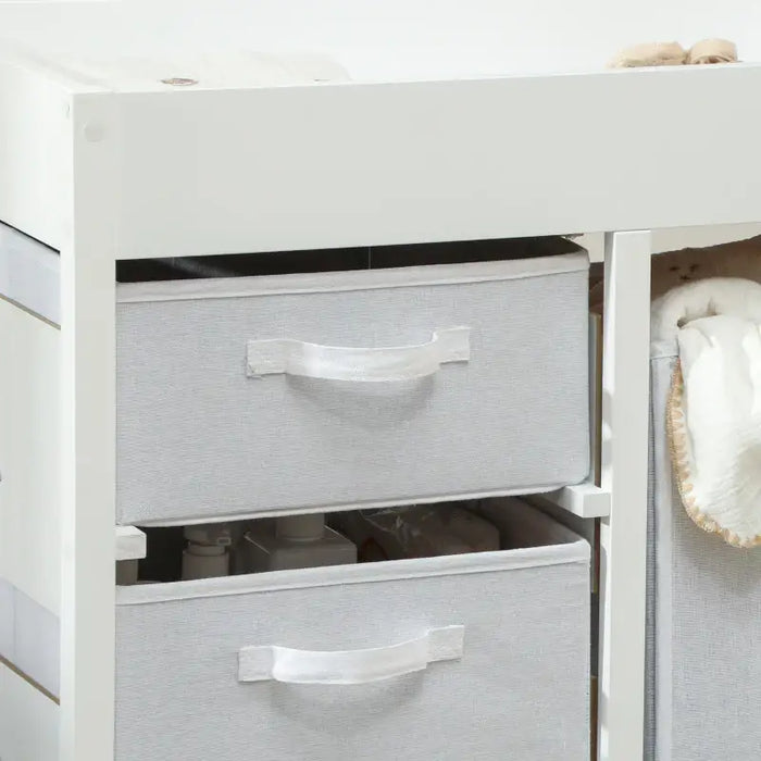 Baby Changing Table – White | 2.5cm Padded Mat with 4 Storage Drawers AIYAPLAY - Little and Giant Explorers AIYAPLAY