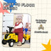 Baby Ride-On Tractor Walker and Stroller – Yellow | Foot-to-Floor Car with Fork and Shovel HOMCOM - Little and Giant Explorers HOMCOM