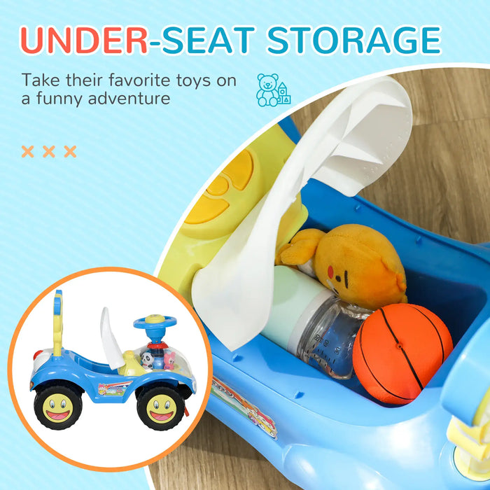 Baby Sliding Car | Interactive Ride-On with Safety Features and Entertainment System (Blue Edition) - Little and Giant Explorers AIYAPLAY