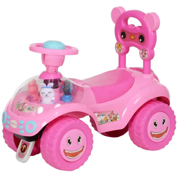 Baby Sliding Car – Pink | Toddler Ride-On - Foot-to-Floor Push Car with Lights AIYAPLAY - Little and Giant Explorers AIYAPLAY
