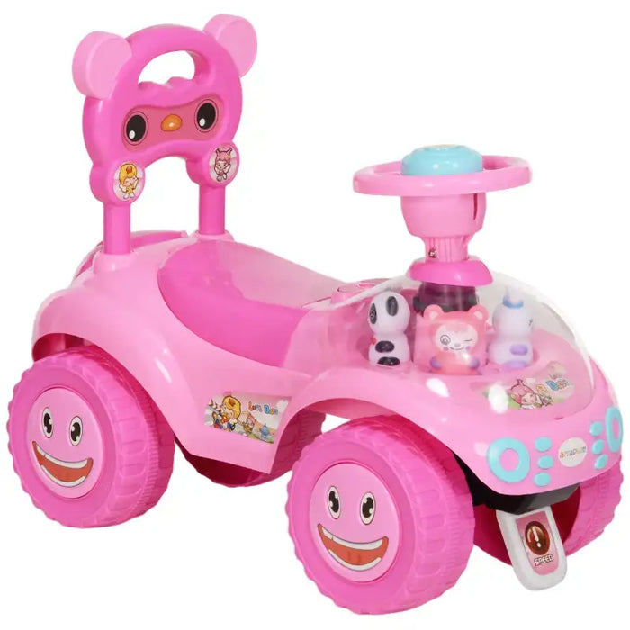 Baby Sliding Car – Pink | Toddler Ride-On - Foot-to-Floor Push Car with Lights AIYAPLAY - Little and Giant Explorers AIYAPLAY