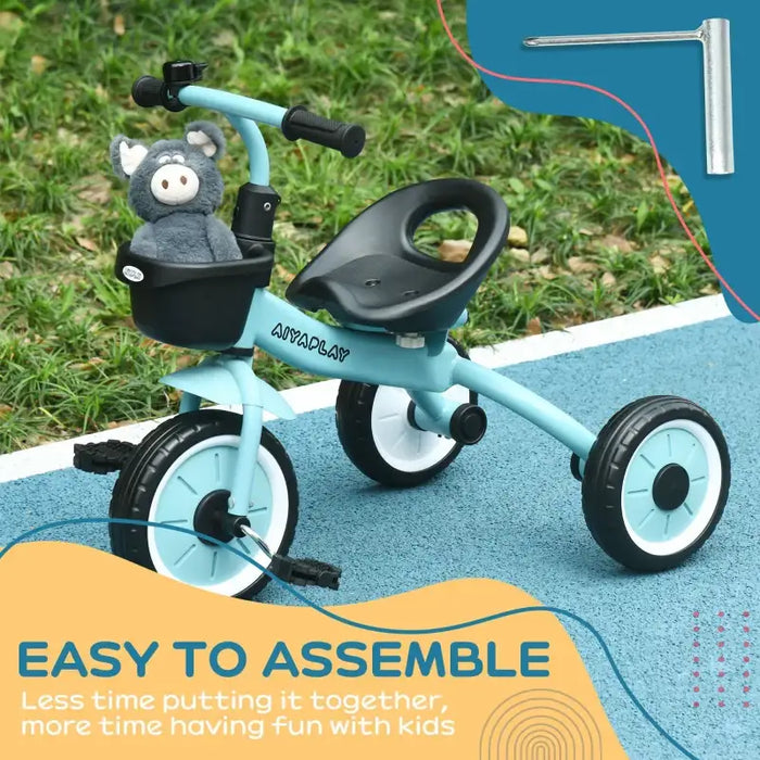 Baby Trike – Blue Toddler Tricycle | Adjustable Seat, Basket and Bell AIYAPLAY - Little and Giant Explorers AIYAPLAY