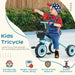 Baby Trike – Blue Toddler Tricycle | Adjustable Seat, Basket and Bell AIYAPLAY - Little and Giant Explorers AIYAPLAY