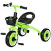 Baby Trike – Green Toddler Tricycle | Adjustable Seat, Basket and Bell AIYAPLAY - Little and Giant Explorers AIYAPLAY