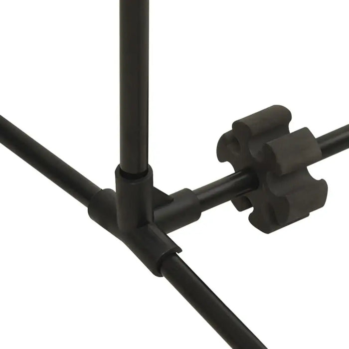 Adjustable steel badminton net frame base with black locking knob