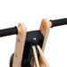 Close-up of lightweight plywood balance bike with adjustable black handlebar