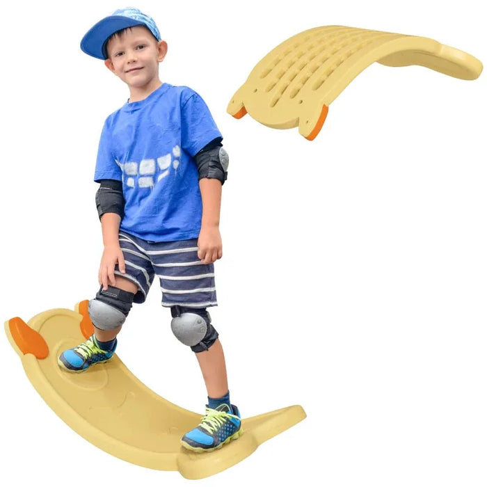 Balance Board for Kids in Yellow | Sensory Play - Little and Giant Explorers AIYAPLAY