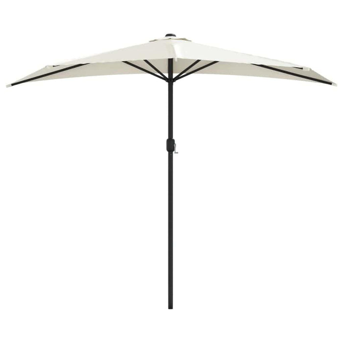 Balcony Half Parasol with Aluminium Pole in Sand - Little and Giant Explorers vidaXL