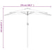 Balcony Half Parasol with Aluminium Pole in Sand - Little and Giant Explorers vidaXL