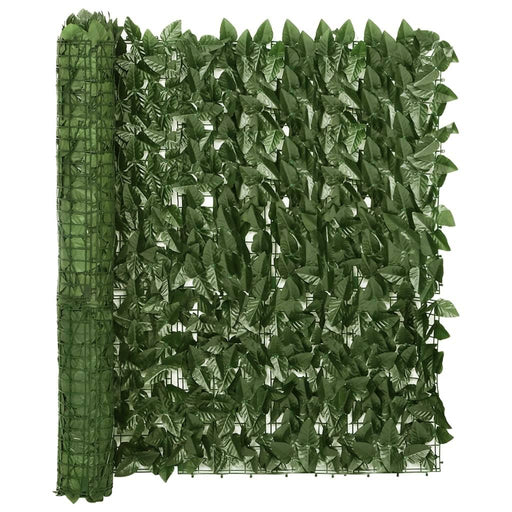 Balcony Screen with Dark Green Leaves (600 x 100cm) - Little and Giant Explorers vidaXL