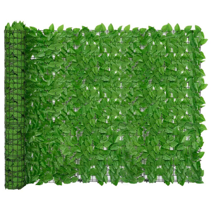 Balcony Screen with Green Leaves (400 x 150cm) - Little and Giant Explorers vidaXL