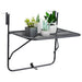 Balcony Table in Black Steel - Little and Giant Explorers vidaXL