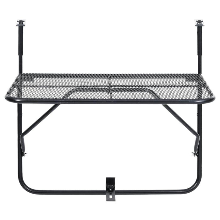 Balcony Table in Black Steel - Little and Giant Explorers vidaXL