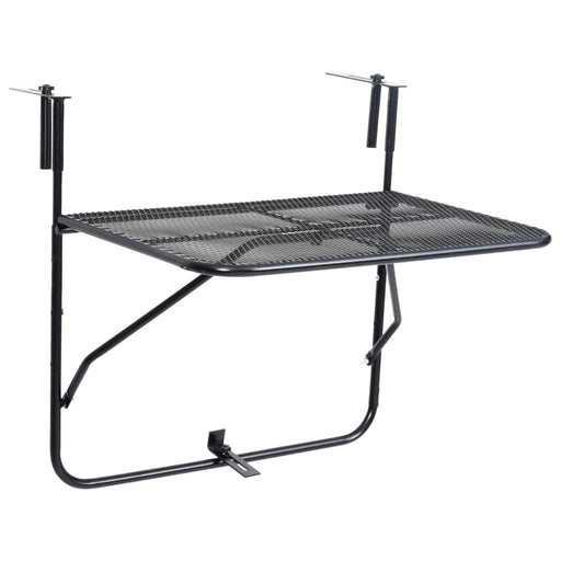 Balcony Table in Black Steel - Little and Giant Explorers vidaXL