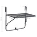 Balcony Table in Black Steel - Little and Giant Explorers vidaXL