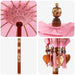 Balinese Garden Patio Umbrella with Base - Pink and Brown | 250cm - Frame UV-Resistant VIDAXL - Little and Giant Explorers vidaXL