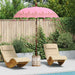 Balinese Parasol - Pink | 180-190cm - Cotton Canopy Solid Wood Frame with Base VIDAXL - Little and Giant Explorers vidaXL