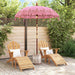 Balinese Parasol - Pink | 180-190cm - Cotton Canopy Solid Wood Frame with Base VIDAXL - Little and Giant Explorers vidaXL