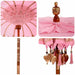 Balinese Parasol - Pink | 180-190cm - Cotton Canopy Solid Wood Frame with Base VIDAXL - Little and Giant Explorers vidaXL