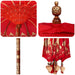 Balinese Parasol - Red | 180-190cm - Cotton Canopy Solid Wood Frame with Base VIDAXL - Little and Giant Explorers vidaXL