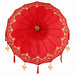 Balinese Parasol with Base - Red and Brown | 250cm - Wooden Frame UV-Resistant VIDAXL - Little and Giant Explorers vidaXL