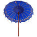 Balinese Patio Umbrella – Blue Cotton and Wood | 220cm Canopy - Handmade Boho Design VIDAXL - Little and Giant Explorers vidaXL
