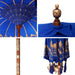 Balinese Patio Umbrella – Blue Cotton and Wood | 220cm Canopy - Handmade Boho Design VIDAXL - Little and Giant Explorers vidaXL