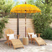 Balinese Patio Umbrella – Yellow | Cotton Canopy with Wooden Frame VIDAXL - Little and Giant Explorers vidaXL