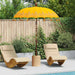 Balinese Patio Umbrella – Yellow | Cotton Canopy with Wooden Frame VIDAXL - Little and Giant Explorers vidaXL