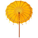 Balinese Patio Umbrella – Yellow | Cotton Canopy with Wooden Frame VIDAXL - Little and Giant Explorers vidaXL