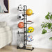 Ball Storage Rack with Removable Hanging Rods and Side Basket - Little and Giant Explorers Costway