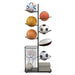 Ball Storage Rack with Removable Hanging Rods and Side Basket - Little and Giant Explorers Costway