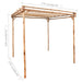 Natural bamboo pergola frame 170x170x220cm for climbing plants, garden structure