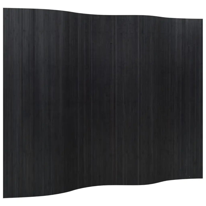 Black wooden screen with wavy design