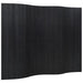 Black wooden screen with wavy design