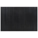 Black rectangular mat with a textured surface on a white background