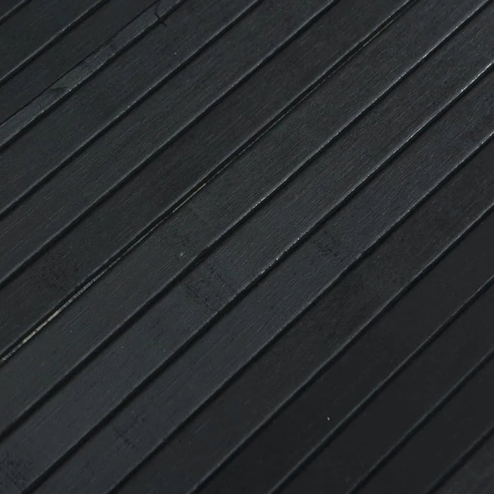 Close-up of black horizontal wooden planks
